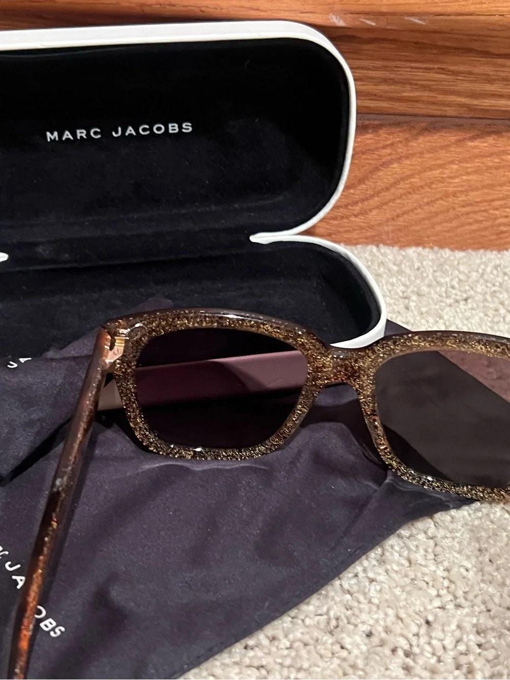 MARC JACOBS MARC 229/S 9N4LA POLARIZED GOLD AUTHENTIC SUNGLASSES FRAME 52-19